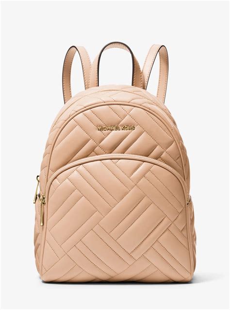 michael kors abbey medium backpack brown|michael kors abbey quilted backpack.